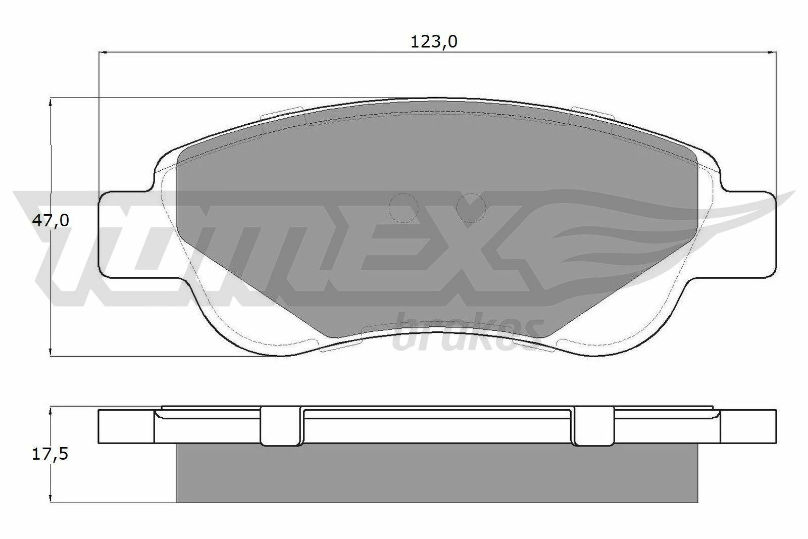 Sada brzdových destiček, kotoučová brzda TOMEX Brakes